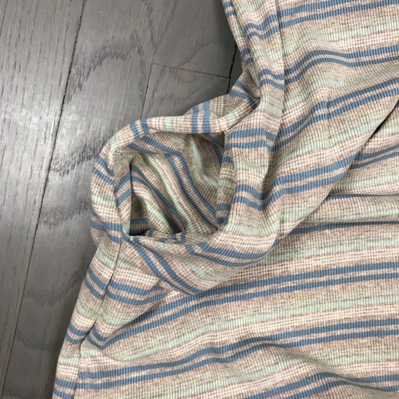 Annabelle Short Sleeve Striped Ruffle A Line Dress - Picture 6 of 7